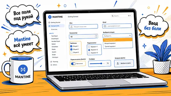 Mantine: компоненты ввода — от текста до файлов