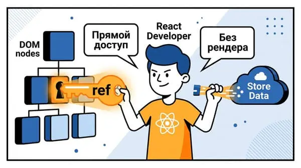 Refs — прямой доступ к DOM и хранение данных без рендера