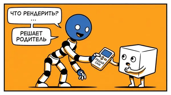 Render Props — когда компонент решает, что рендерить