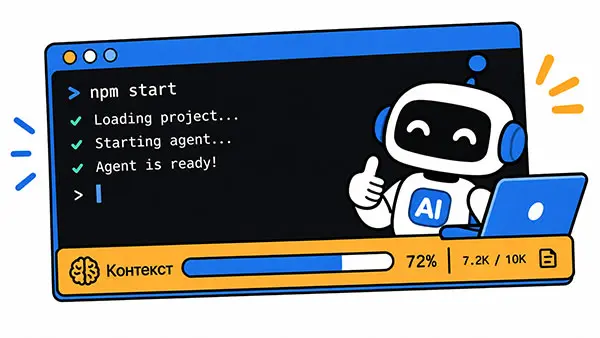 Отображение контекста в status line агента